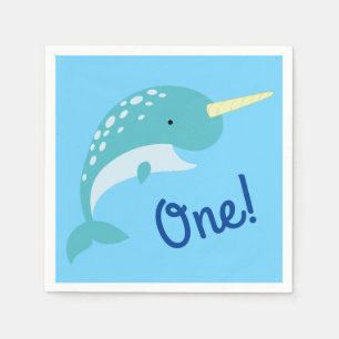 Narwhal Birthday Party Napkin