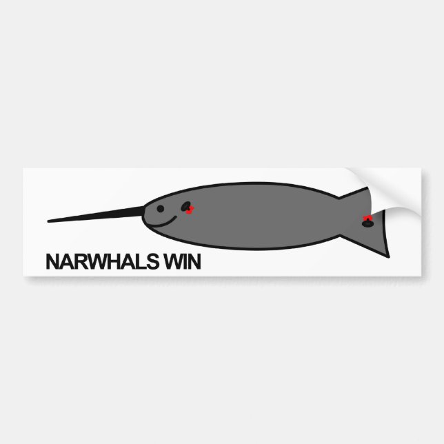 Narwhal Bumper Sticker (Front)