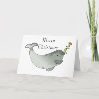 Narwhal Christmas Holiday Card