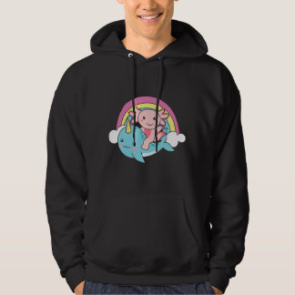 Narwhal Cute Axolotl Ocean Unicorn Kawaii Narwhals Hoodie