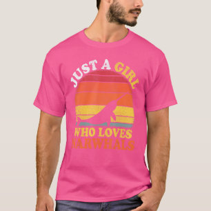 Narwhal Fish Vintage Just A Girl Who Loves Narwhal T-Shirt
