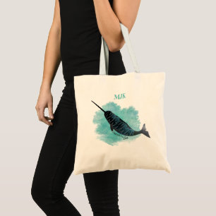 Narwhal Heart Tote Bag