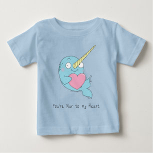 Narwhal Hugging a Heart Baby Kid's T-shirt