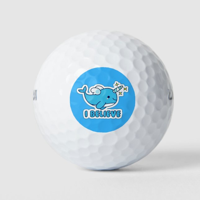Narwhal I Believe Golf Balls (Front)