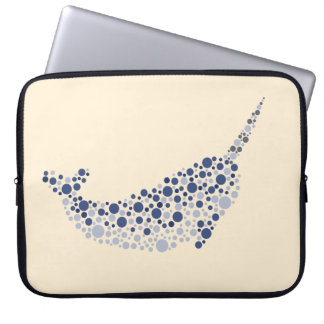 Narwhal In Dots Laptop Sleeve