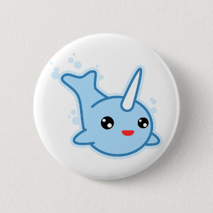 Narwhal Kawaii 6 Cm Round Badge