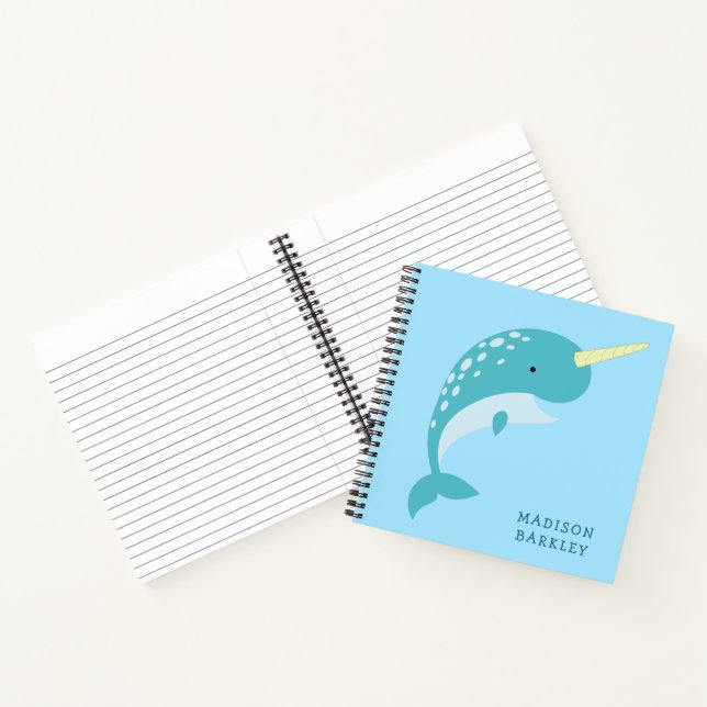 Narwhal Kid's Cute Whale Notebook (Inside)