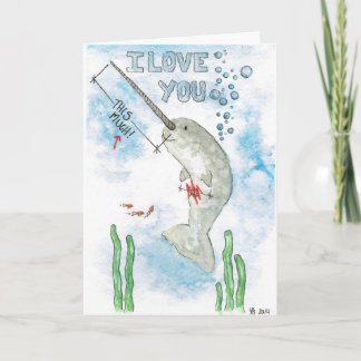 Narwhal loves you thi....THIS MUCH! Holiday Card