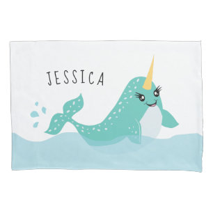 Narwhal Magical Arctic Whale Cartoon Pillowcase