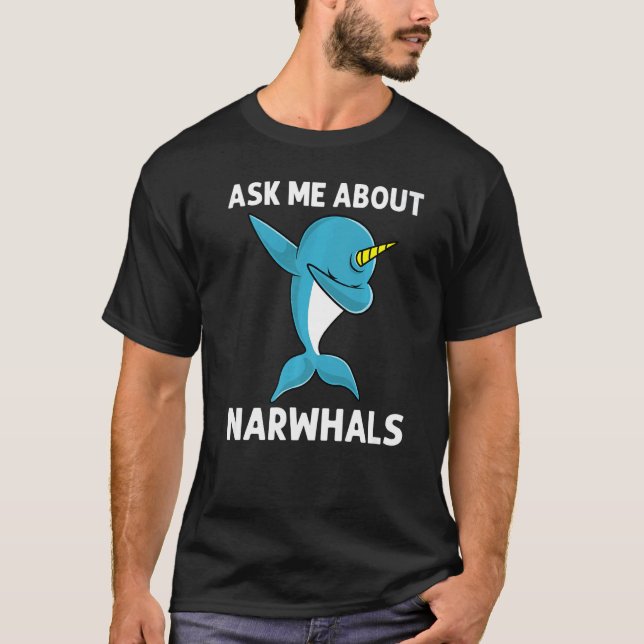 Narwhal Men Women Boys Girls Dabbing Narwhale T-Shirt (Front)