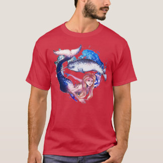 Narwhal Mermaid Tail Design T-Shirt