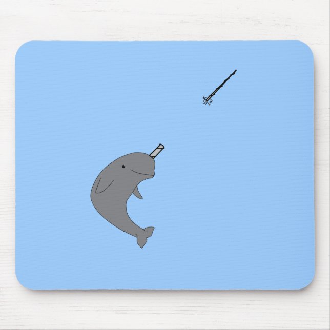 Narwhal Mouse Mat (Front)