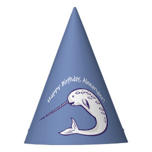 Narwhal Personalised Birthday Party Hats