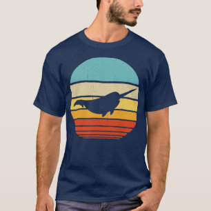 Narwhal Retro Vintage 60s 70s Sunset  for Men Wome T-Shirt