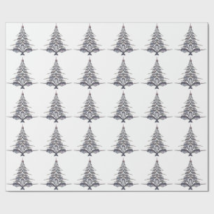 Narwhal Santa Hat Christmas Lights Xmas Sea Wrapping Paper