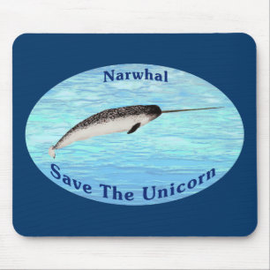 Narwhal - Save The Unicorn Mouse Mat