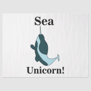 Narwhal Sea Unicorn Funny Tissue Paper