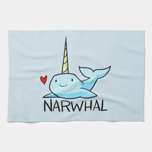 Narwhal Tea Towel (Horizontal)