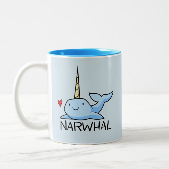 Narwhal Two-Tone Coffee Mug (Left)