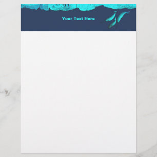 Narwhal Under The Ice Custom Letterhead