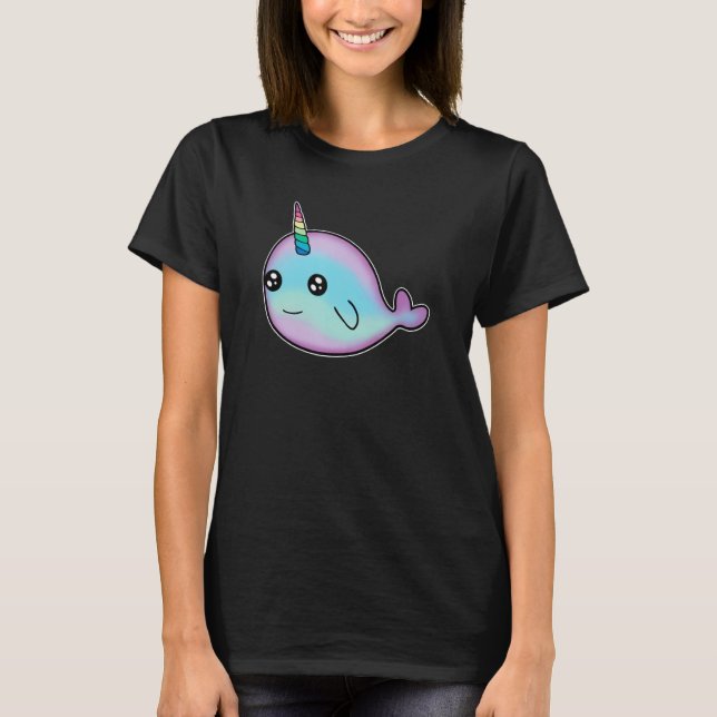 Narwhal Unicorn Of The Sea  Girls Kids Women T-Shirt (Front)
