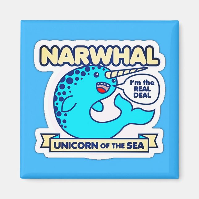 Narwhal Unicorn Of The Sea Magnet (Front)