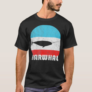 Narwhal Vintage Retro Silhouette Gift  T-Shirt
