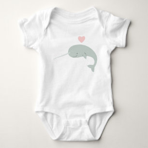 Narwhal Whale Baby Bodysuit