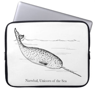Narwhal Whale Unicorn of the Sea Laptop Sleeve