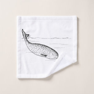 Narwhal Whale Wash Cloth