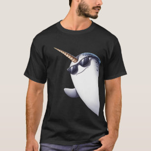 Narwhal With Sunglasses Funny Say Hi T-Shirt
