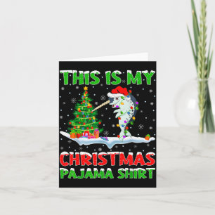 Narwhal Xmas Tree Lights This Is My Christmas Paja Card