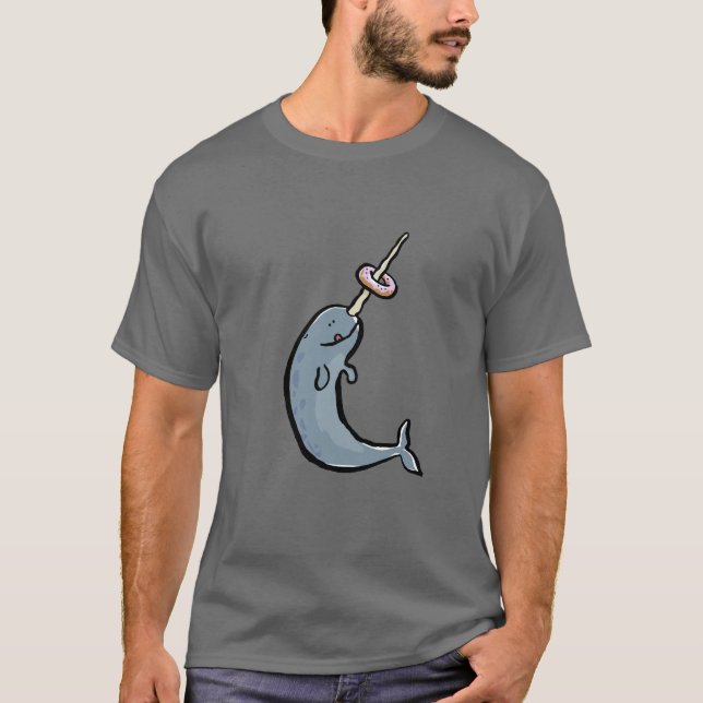 narwhale and doughnut T-Shirt (Front)