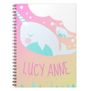 Narwhale Ombre Baby Shower Ombré Notebook