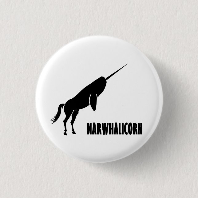 Narwhalicorn Narwhal Unicorn 3 Cm Round Badge (Front)