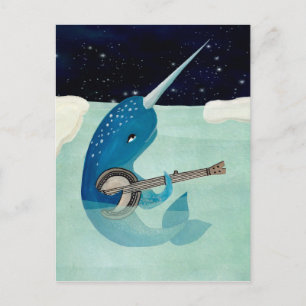 Narwhal's Aquarelle - Narwhal Plays Banjo Card