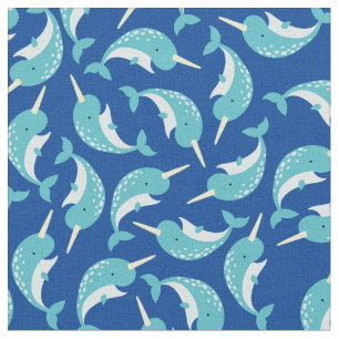 Narwhals Cute Kids Baby Nursery Fabric