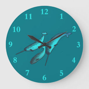 Narwhals Large Clock