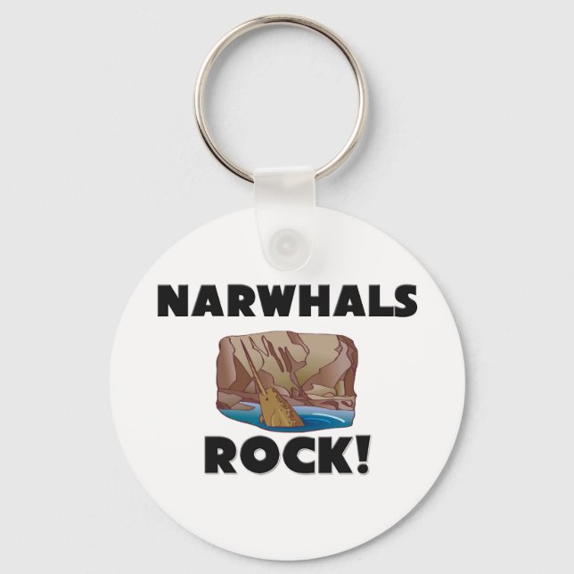 Narwhals Rock Key Ring (Front)