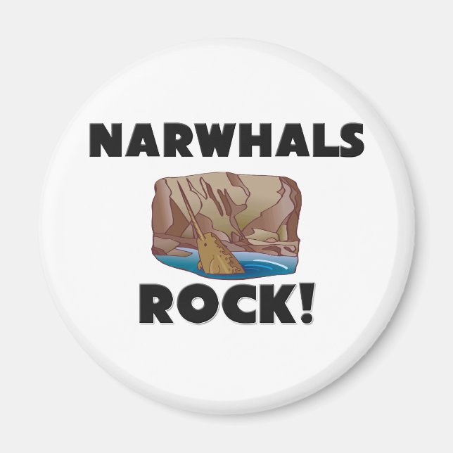 Narwhals Rock Magnet (Front)
