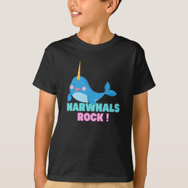 Narwhals Rock! T-Shirt (Front)