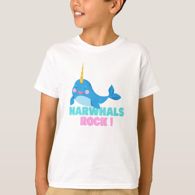Narwhals Rock! T-Shirt (Front)
