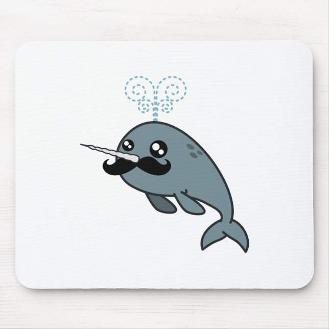 Narwhalstache Mouse Mat (Front)