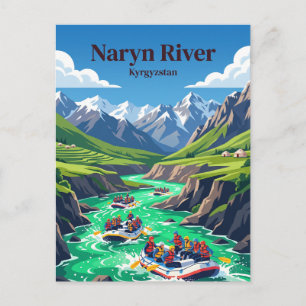 Naryn River Kyrgyzstan Postcard