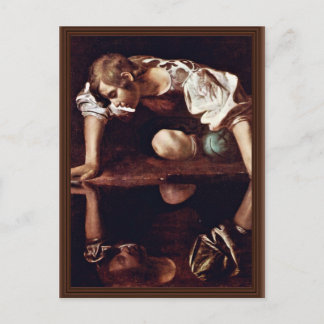Narzis,  By Michelangelo Merisi Da Caravaggio Postcard