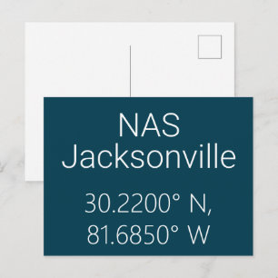 NAS Jacksonville Latitude Longitude Postcard