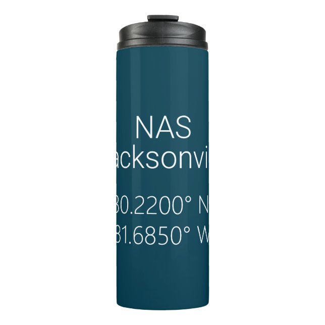 NAS Jacksonville Latitude Longitude  Thermal Tumbler (Front)