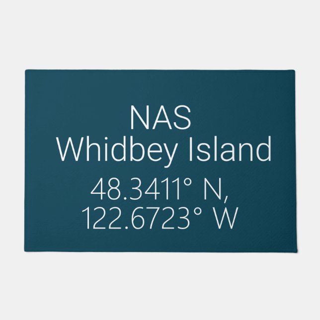 NAS Whidbey Island Latitude Longitude   Doormat (Front)