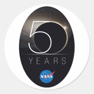 NASA 50th Anniversary Logo Classic Round Sticker