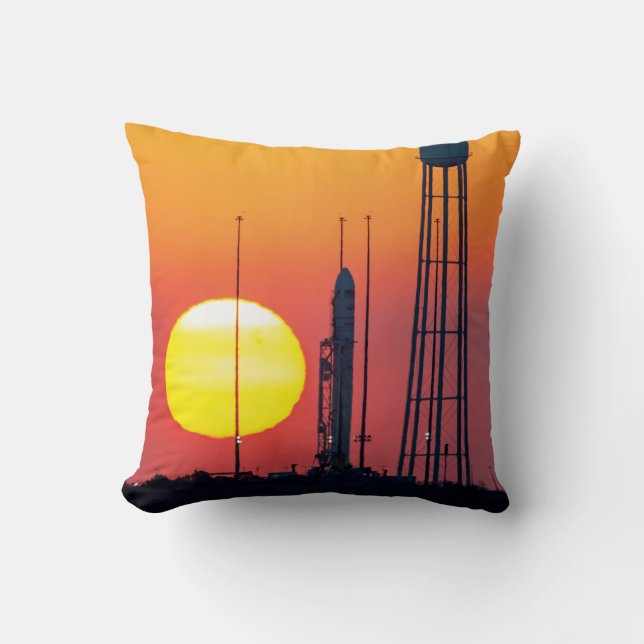 NASA Antares Rocket Sunrise Launch Cushion (Front)